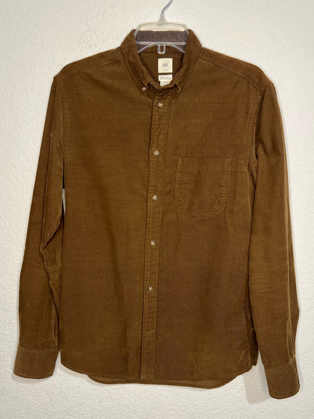 H&M Brown Regular Fit Corduroy Shirt Jacket Shacket Small